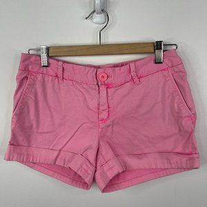 TALULA ARITZIA Women Pink Cotton Blend Low Rise Shorts Size 4